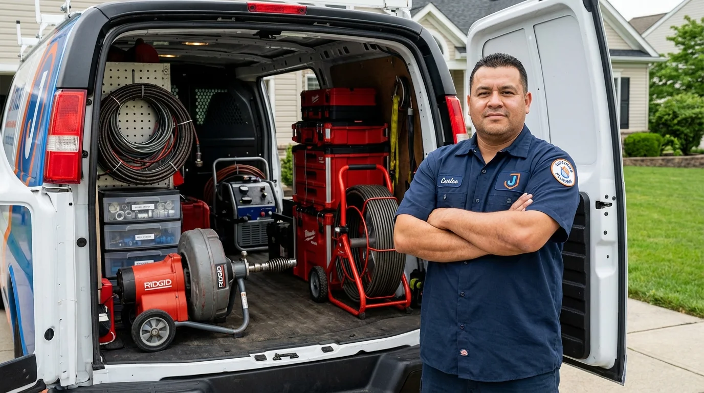 Professional drain cleaning equipment and Johns Plumbing LLC plumber in Yakima