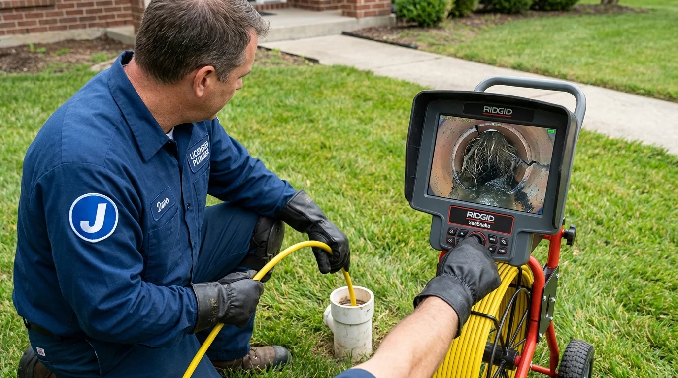 Sewer camera inspection being performed by Johns Plumbing LLC in Yakima
