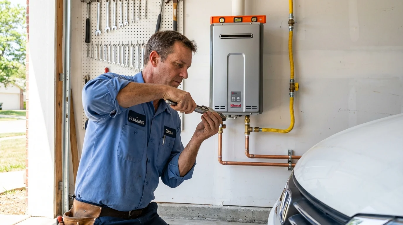 Tankless water heater installation by a Johns Plumbing LLC plumber in Yakima